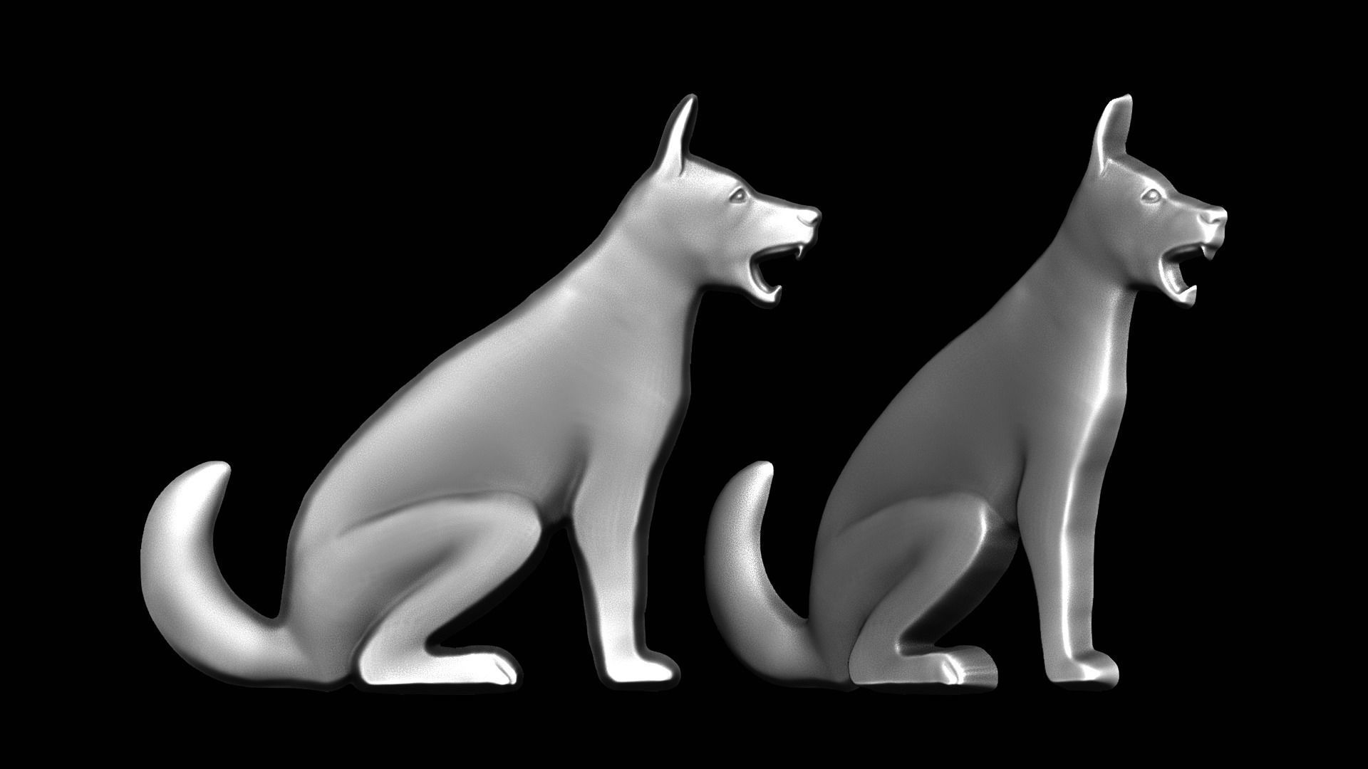 Dog Art CNC- ArtCam 3D print model_6