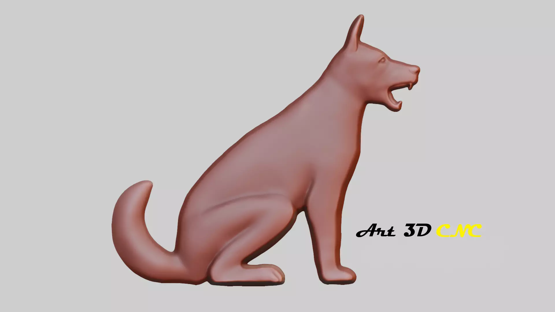 Dog Art CNC- ArtCam 3D print model_0