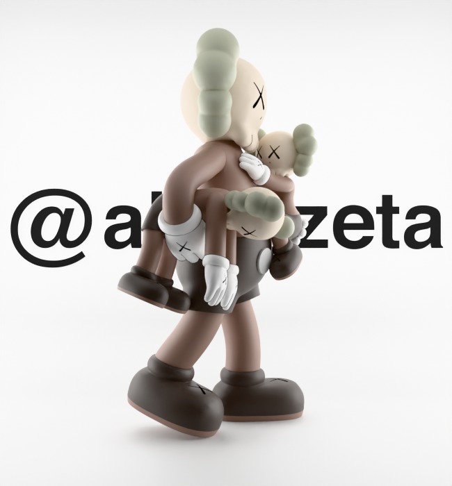 KAWS Clean Slate Textured Low-poly 3D model_29