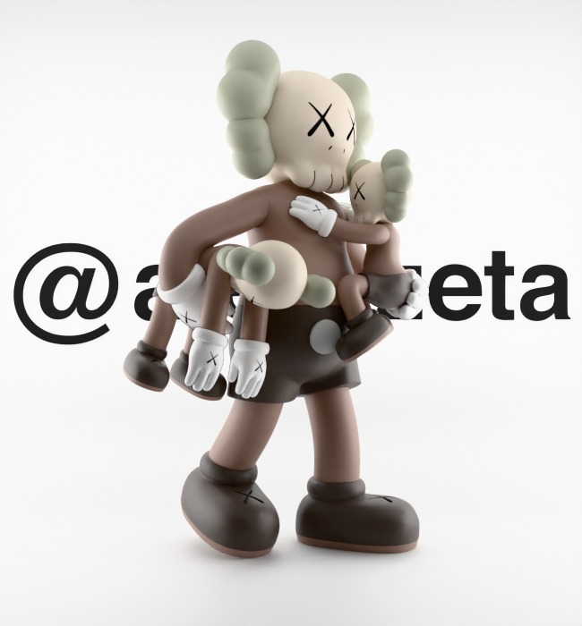 KAWS Clean Slate Textured Low-poly 3D model_32