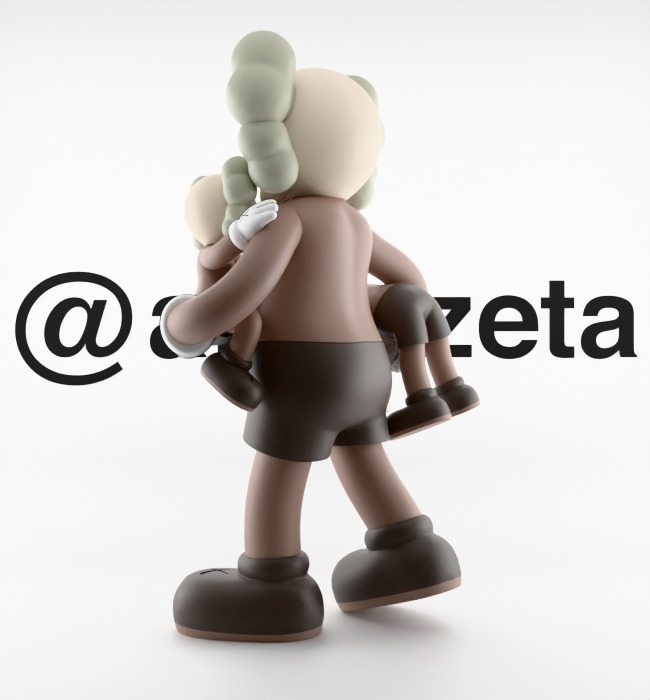 KAWS Clean Slate Textured Low-poly 3D model_13