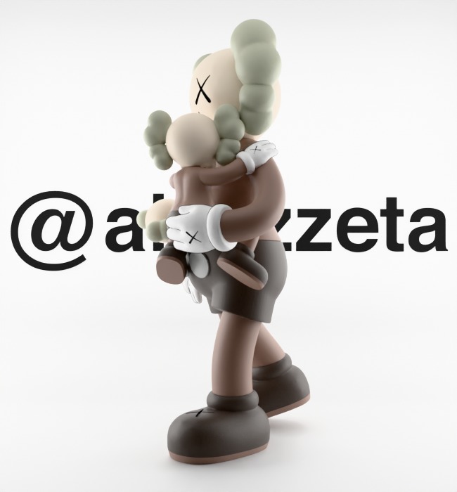 KAWS Clean Slate Textured Low-poly 3D model_8