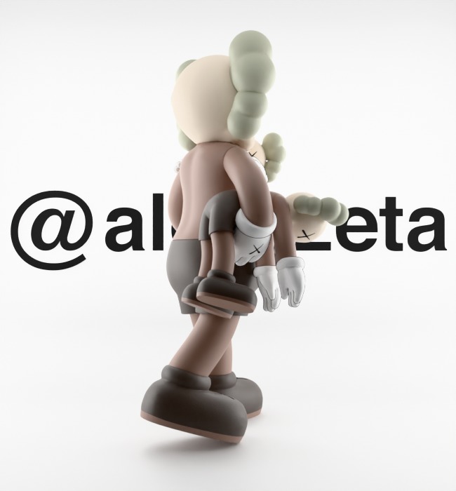 KAWS Clean Slate Textured Low-poly 3D model_25