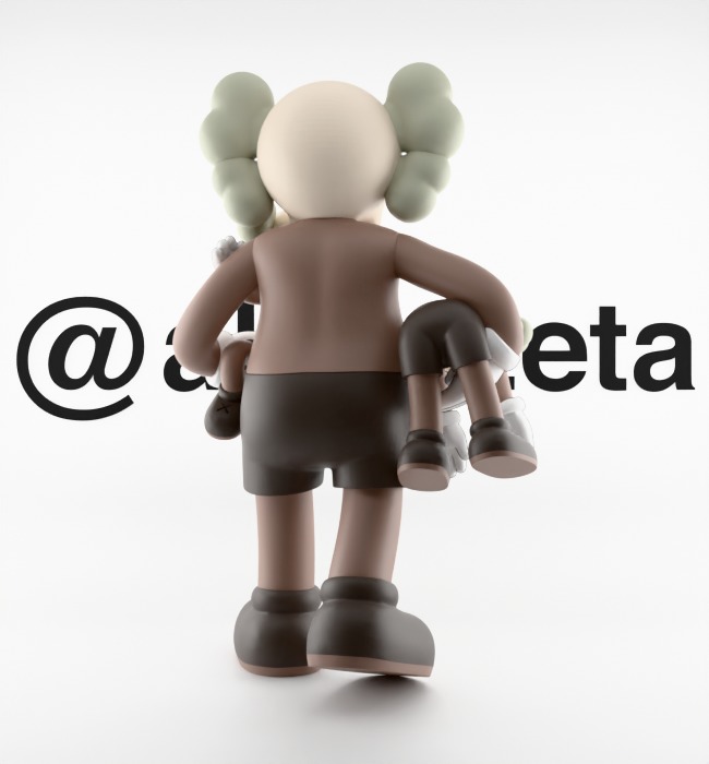 KAWS Clean Slate Textured Low-poly 3D model_20