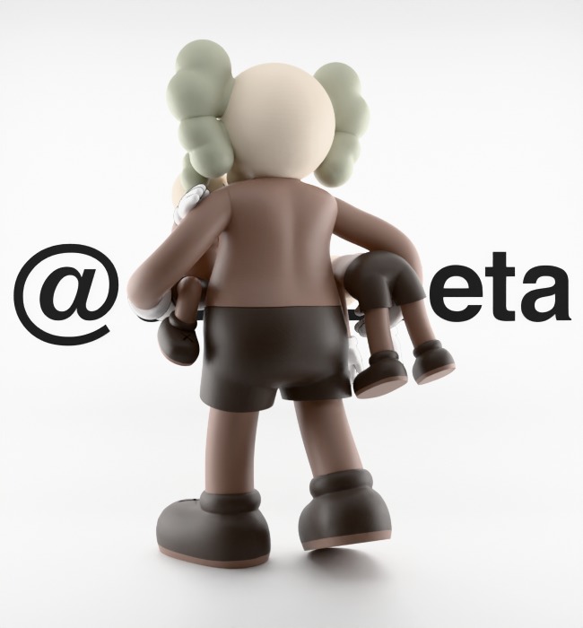 KAWS Clean Slate Textured Low-poly 3D model_16