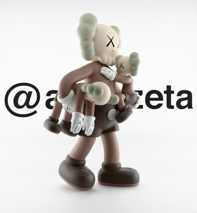 KAWS Clean Slate Textured Low-poly 3D model_31