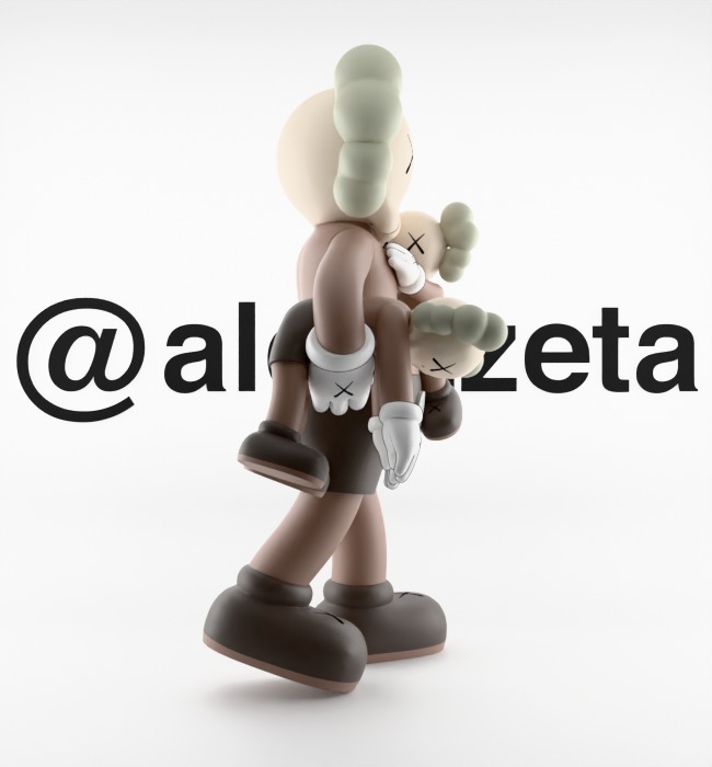 KAWS Clean Slate Textured Low-poly 3D model_27