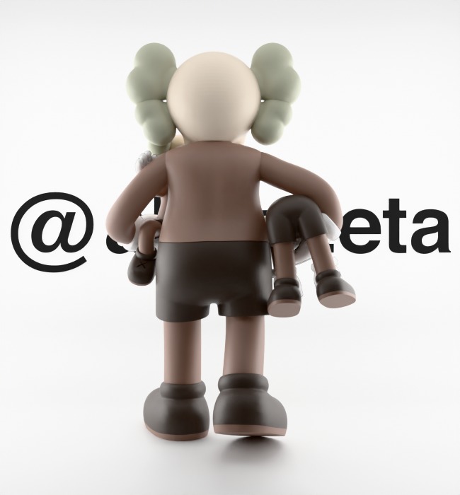 KAWS Clean Slate Textured Low-poly 3D model_19