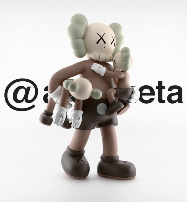 KAWS Clean Slate Textured Low-poly 3D model_33