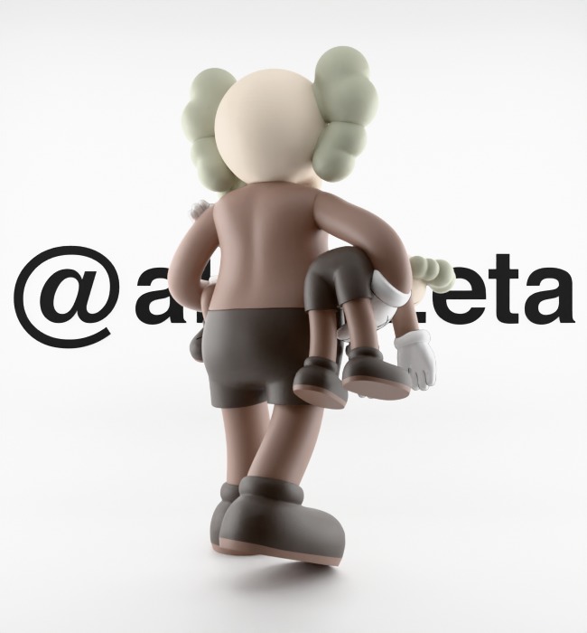 KAWS Clean Slate Textured Low-poly 3D model_22