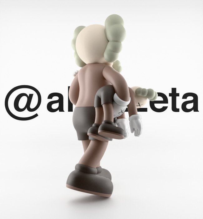 KAWS Clean Slate Textured Low-poly 3D model_24