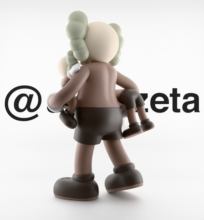 KAWS Clean Slate Textured Low-poly 3D model_14