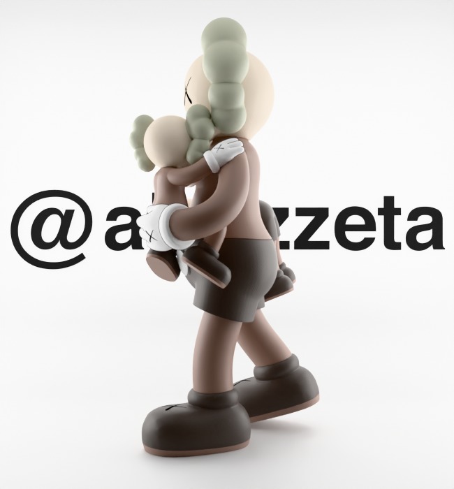 KAWS Clean Slate Textured Low-poly 3D model_10