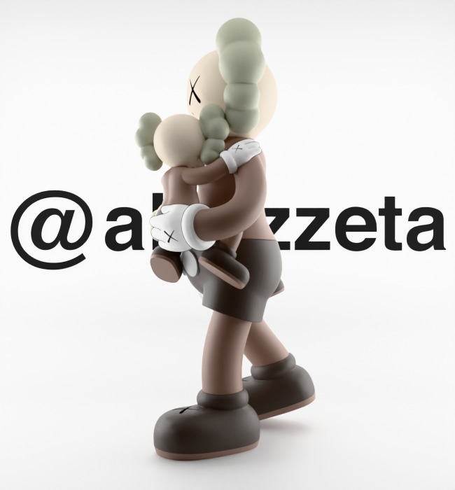 KAWS Clean Slate Textured Low-poly 3D model_9