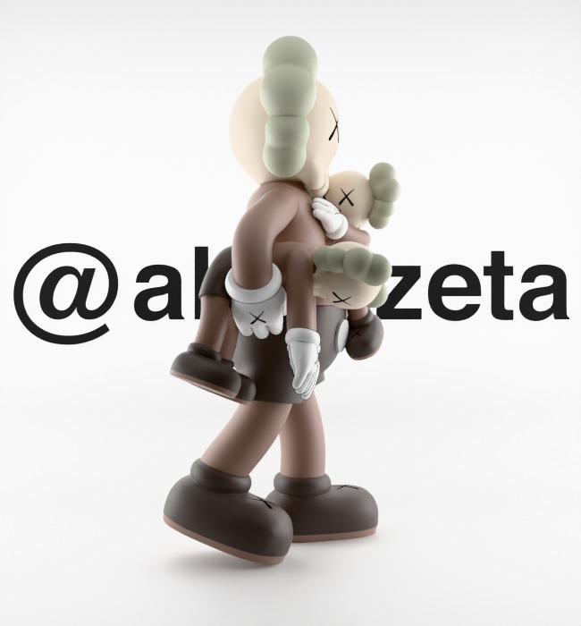 KAWS Clean Slate Textured Low-poly 3D model_28