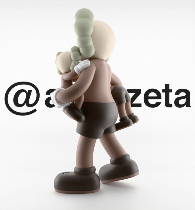 KAWS Clean Slate Textured Low-poly 3D model_12