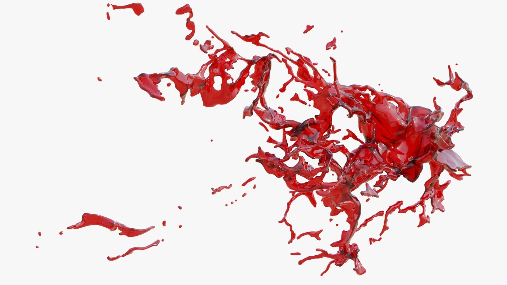 Animated Blood Splash 29 3D model_4