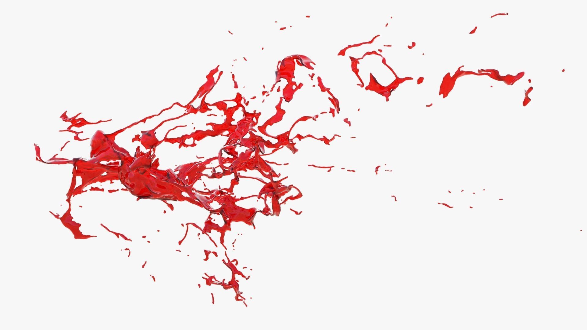 Animated Blood Splash 29 3D model_5