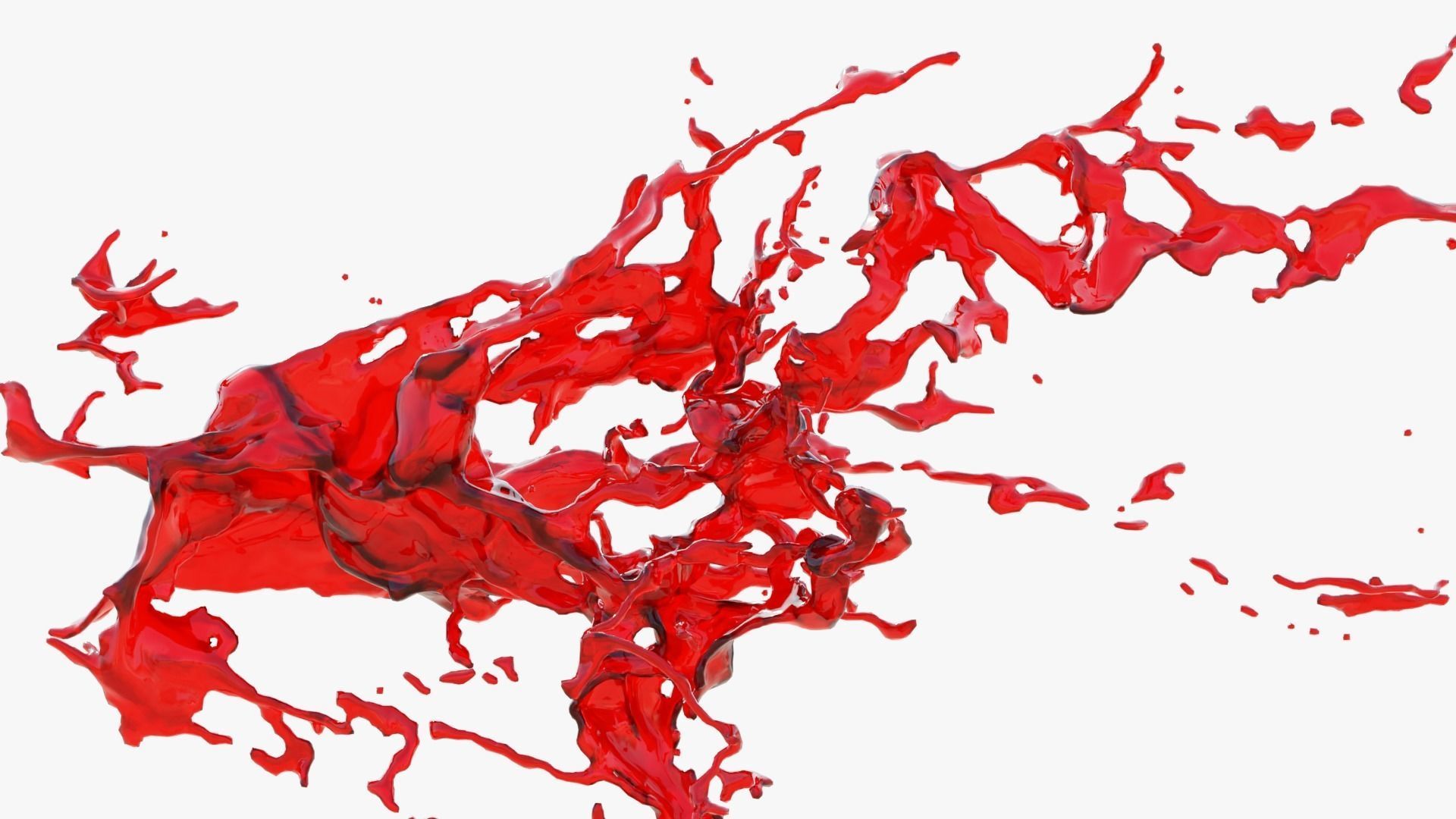 Animated Blood Splash 29 3D model_2