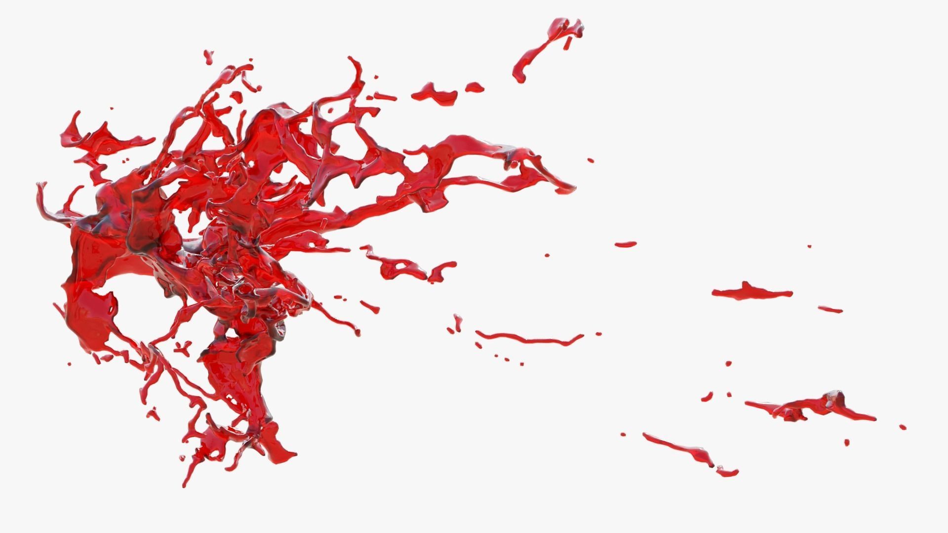 Animated Blood Splash 29 3D model_3