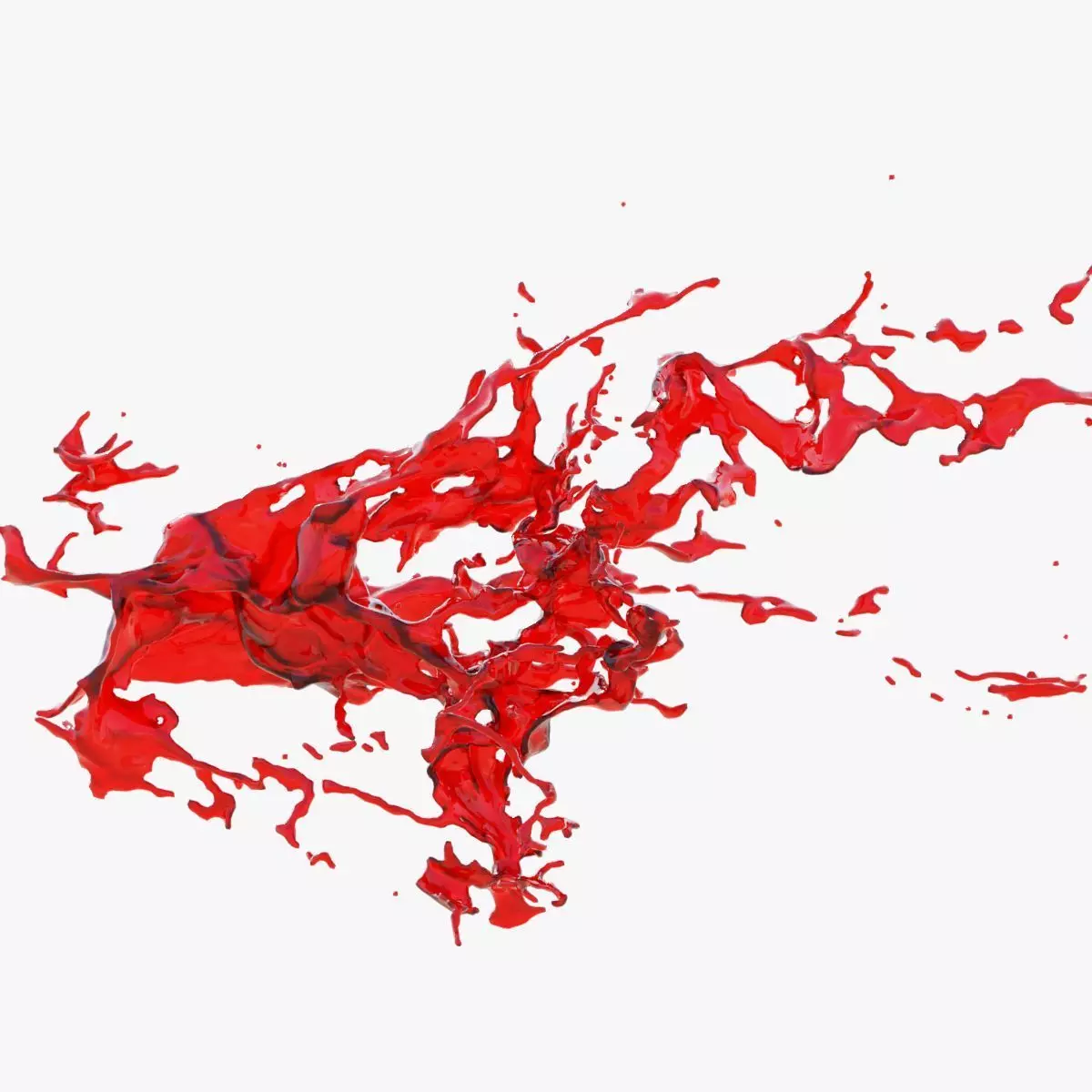 Animated Blood Splash 29 3D model_0