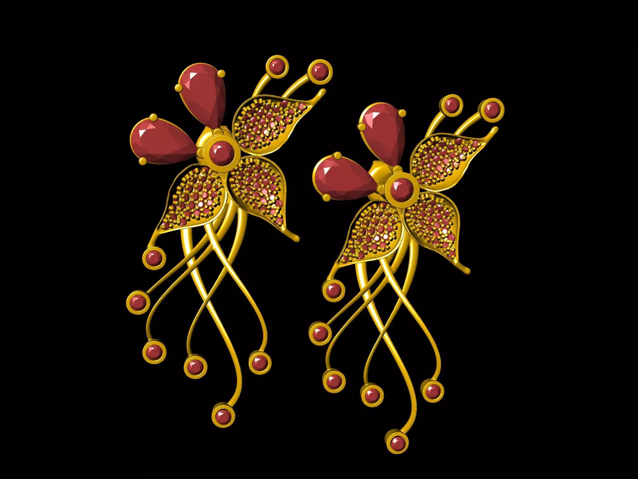 DIAMOND STYLISH EARRINGS 3D print model_0