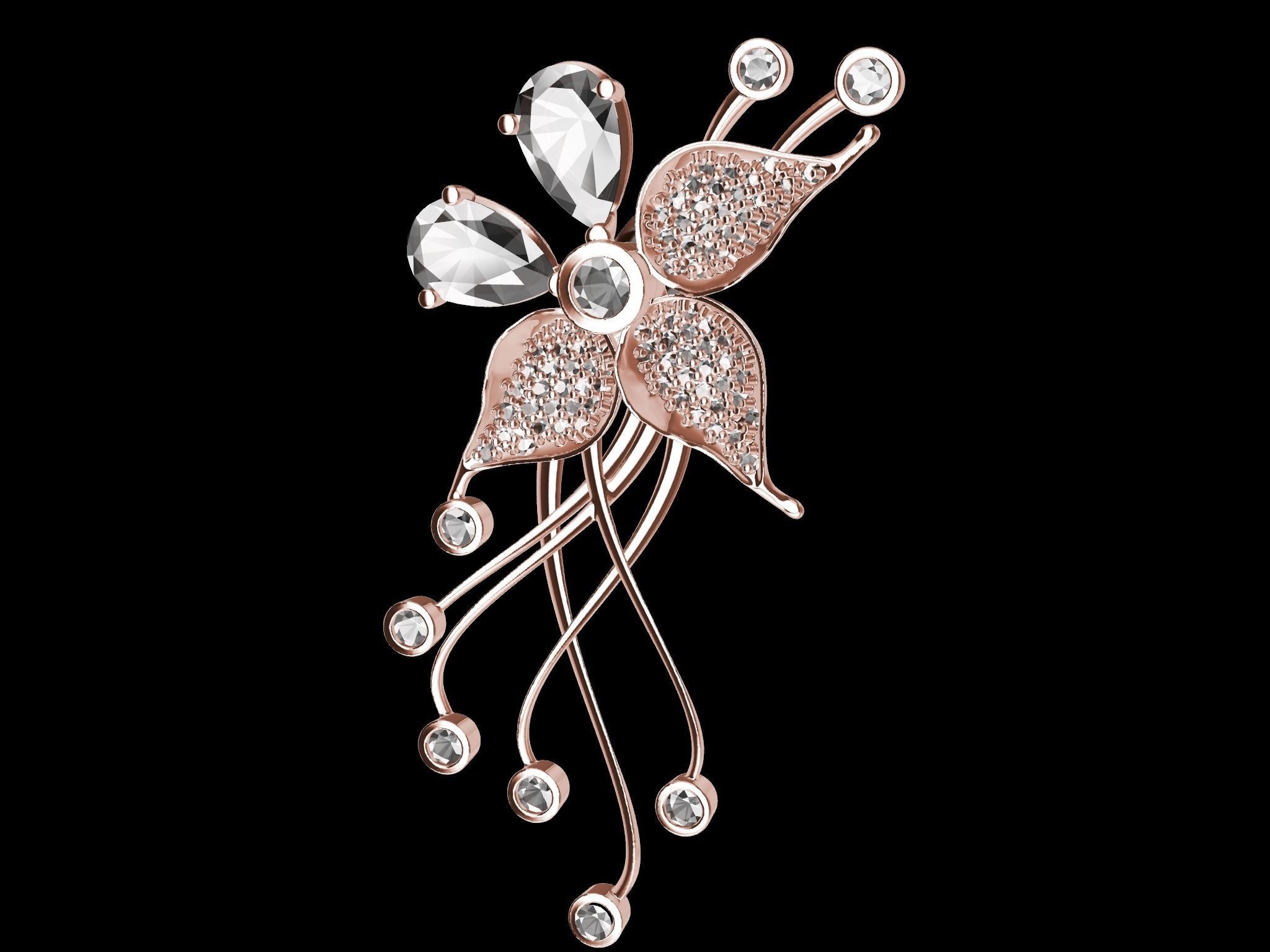 DIAMOND STYLISH EARRINGS 3D print model_30