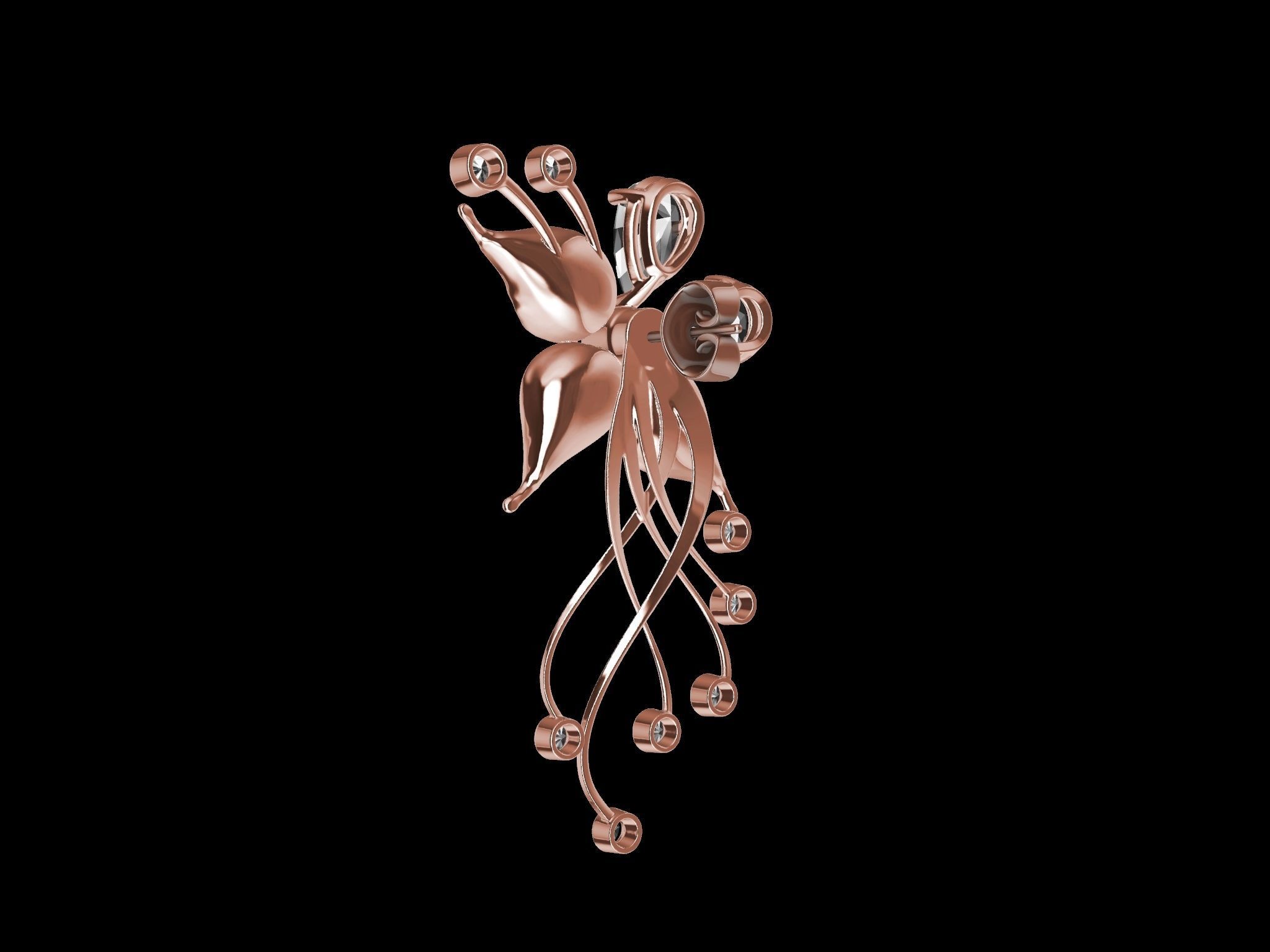 DIAMOND STYLISH EARRINGS 3D print model_19