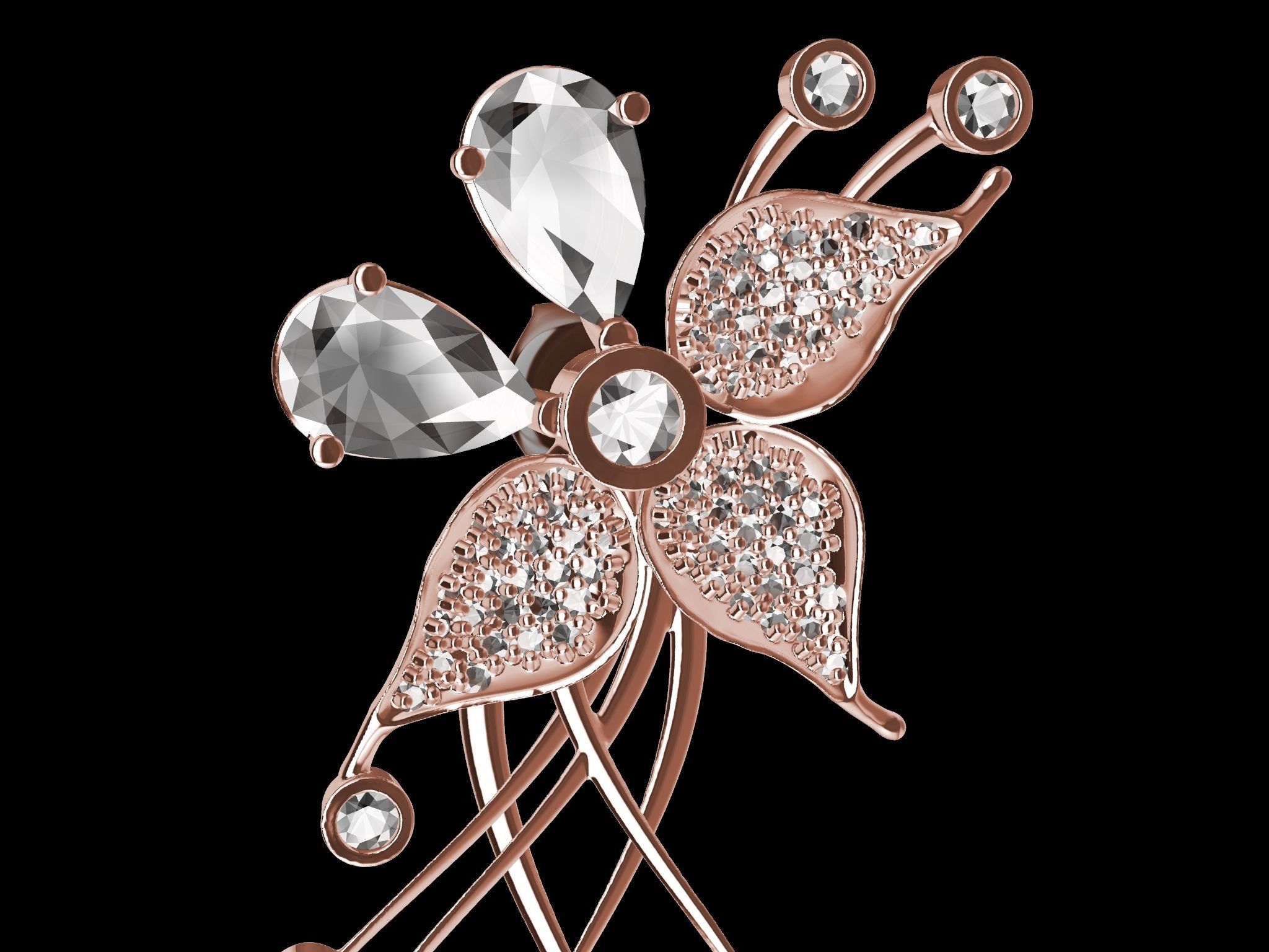 DIAMOND STYLISH EARRINGS 3D print model_27