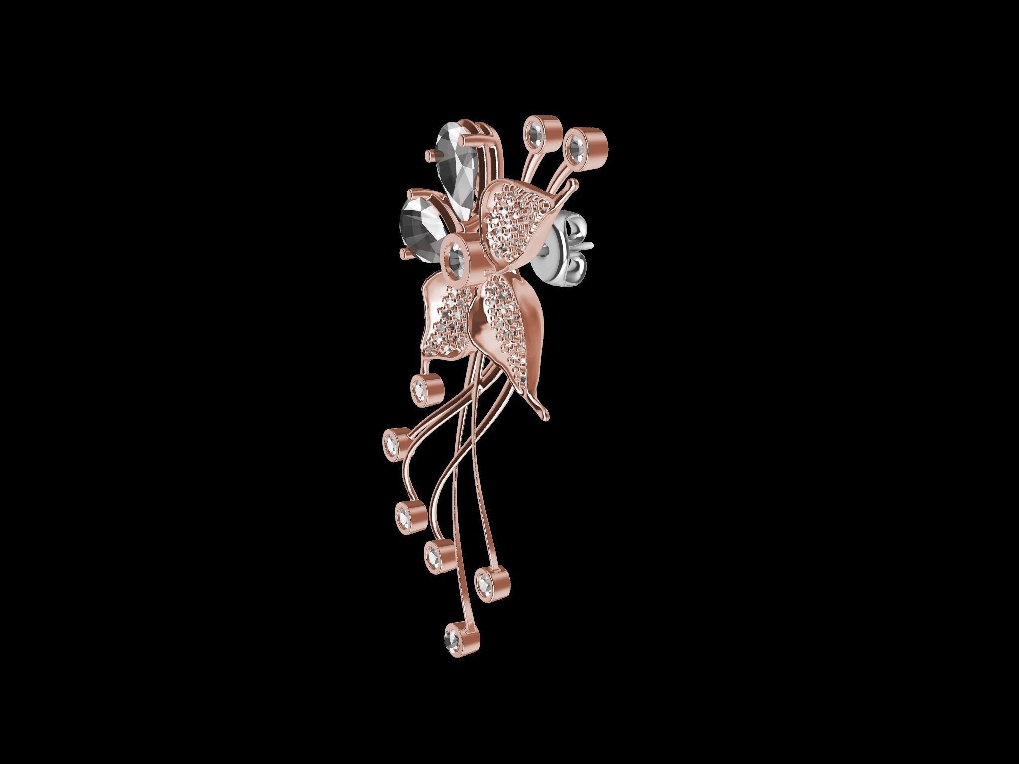 DIAMOND STYLISH EARRINGS 3D print model_18