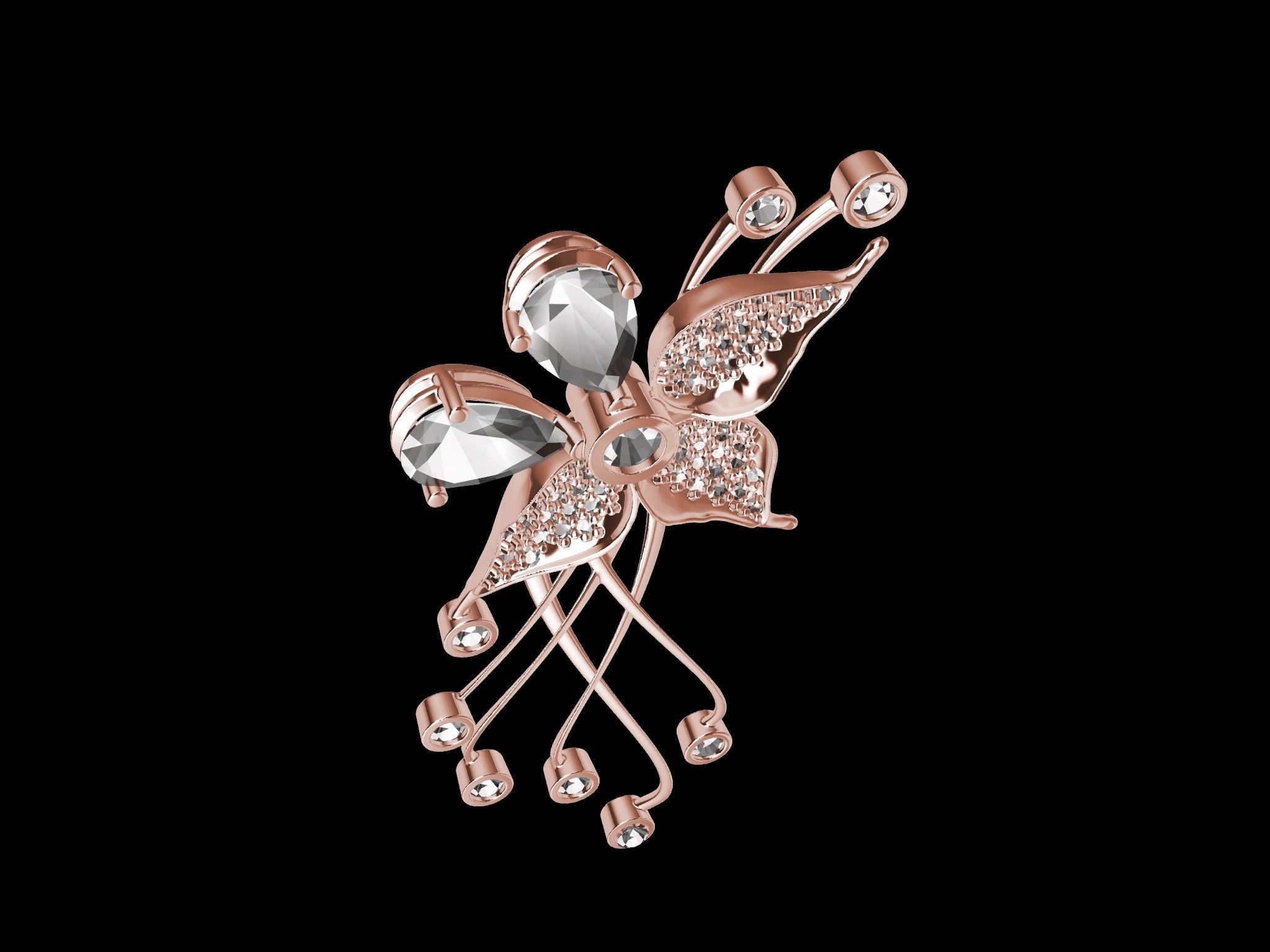 DIAMOND STYLISH EARRINGS 3D print model_22