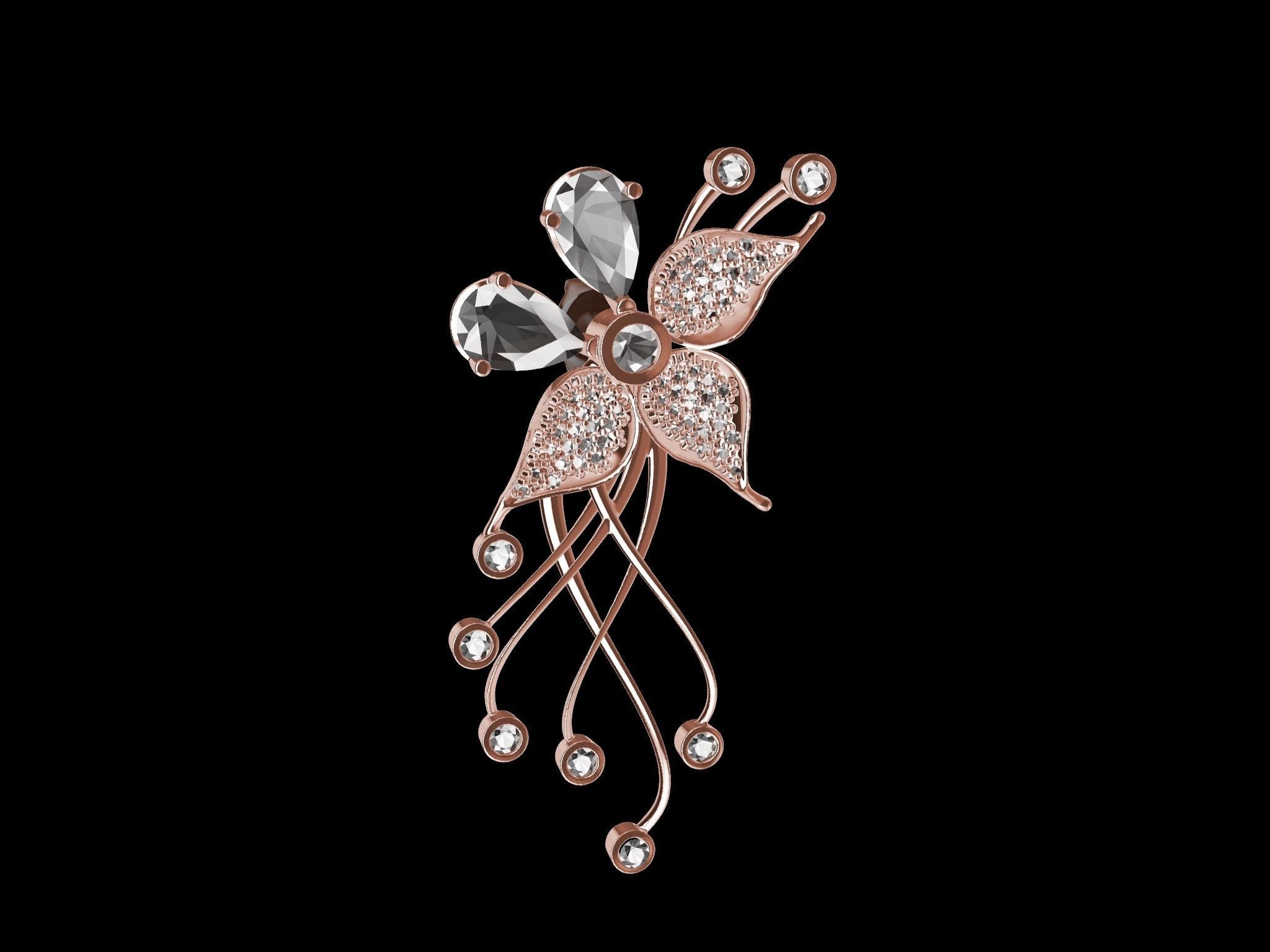 DIAMOND STYLISH EARRINGS 3D print model_20