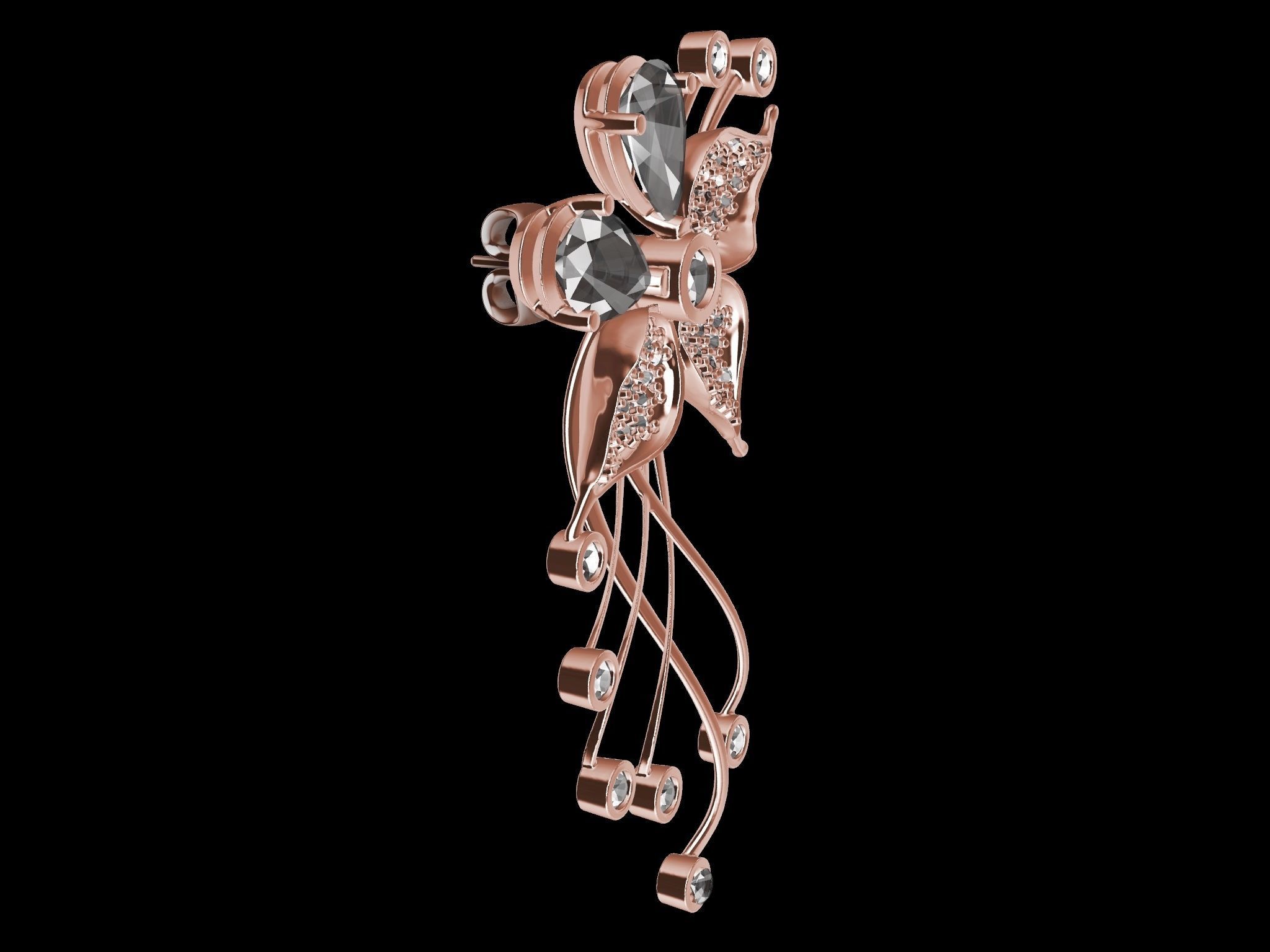 DIAMOND STYLISH EARRINGS 3D print model_31