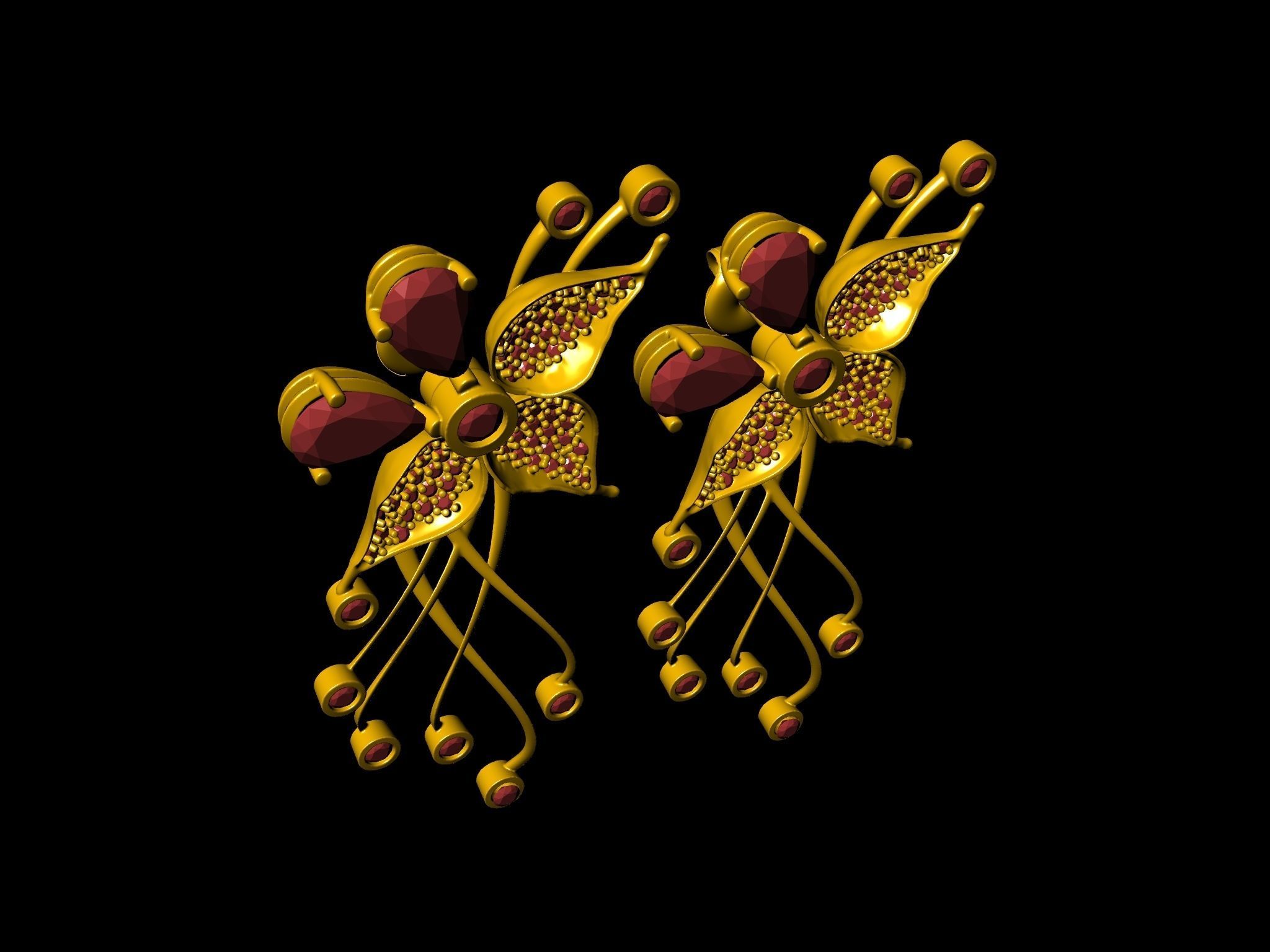 DIAMOND STYLISH EARRINGS 3D print model_15