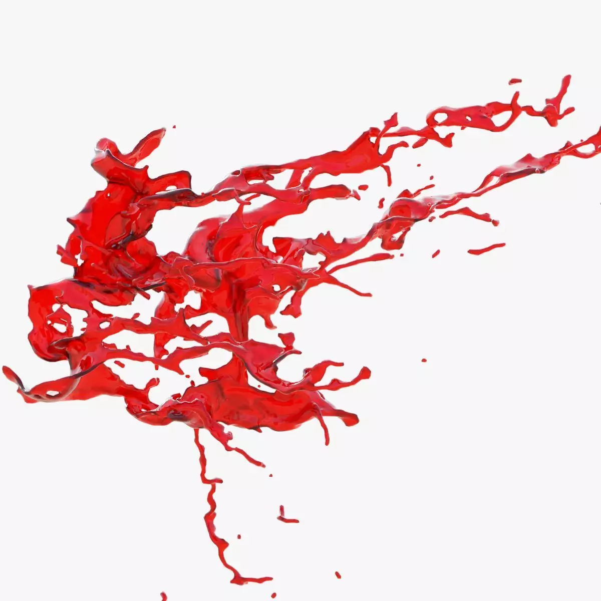 Animated Blood Splash 28 3D model_0