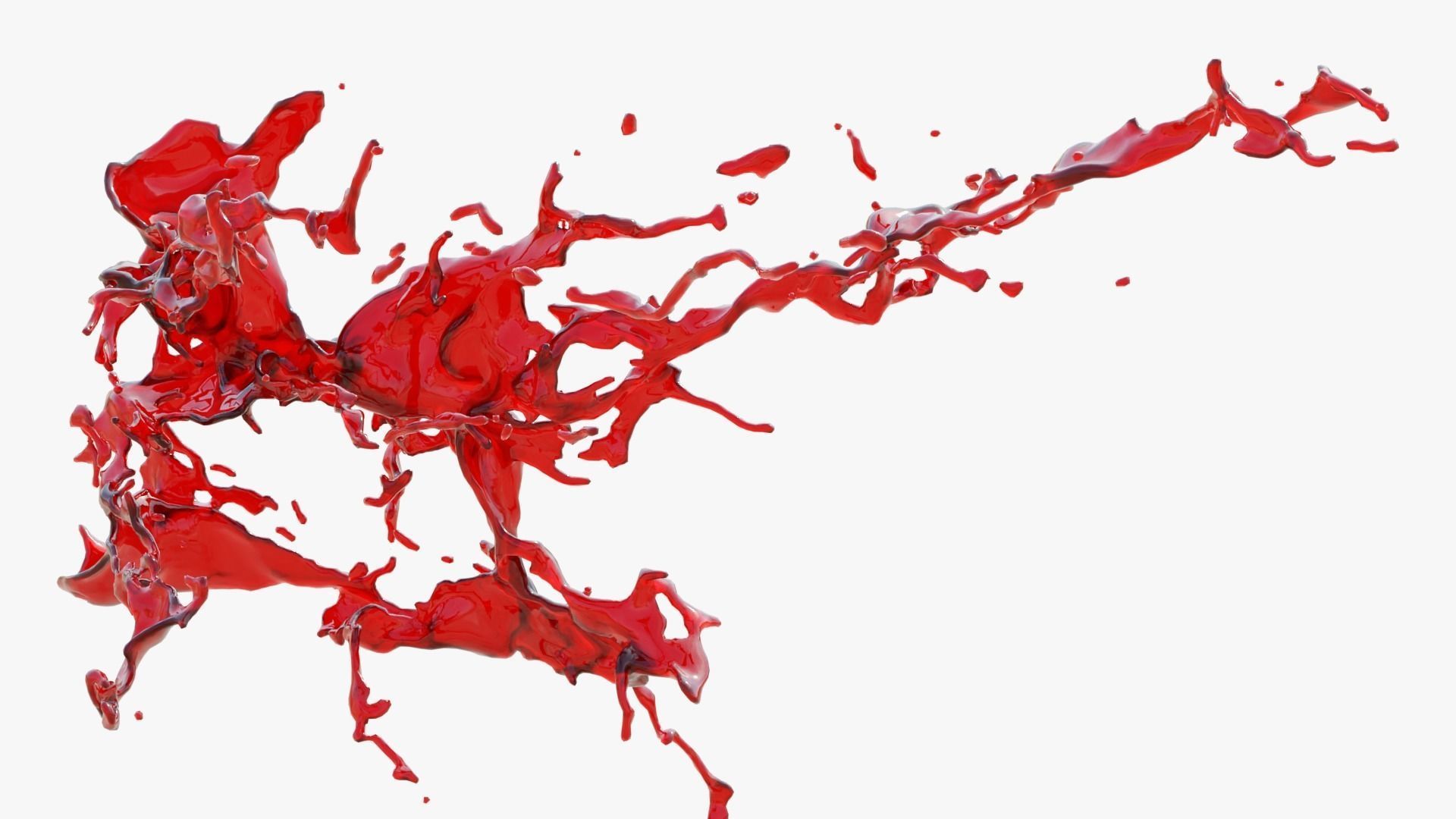 Animated Blood Splash 28 3D model_5