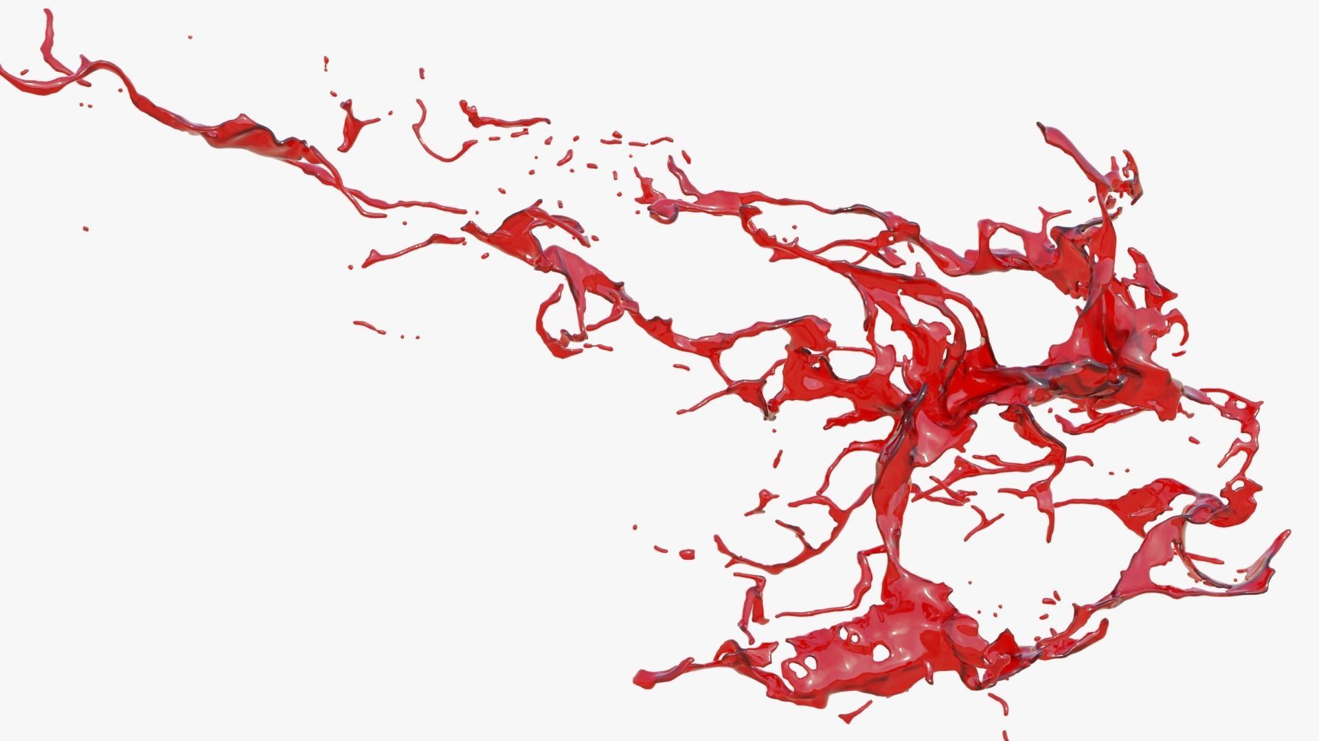 Animated Blood Splash 28 3D model_3