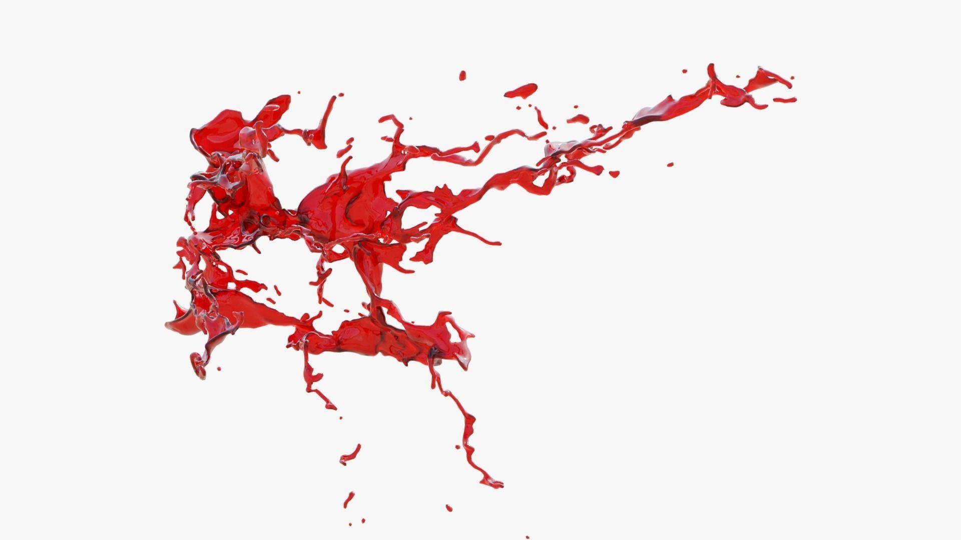 Animated Blood Splash 28 3D model_2