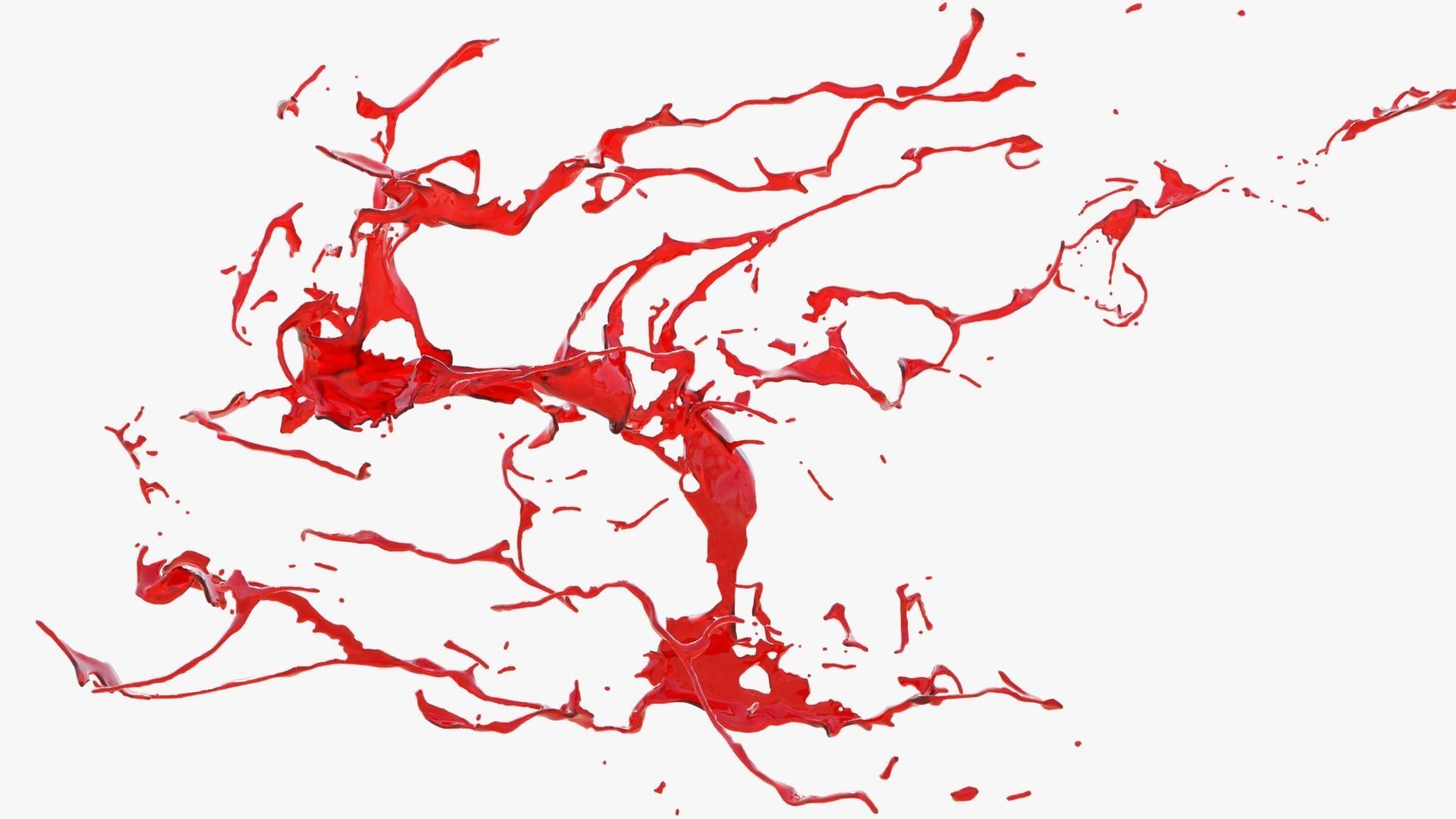 Animated Blood Splash 28 3D model_4