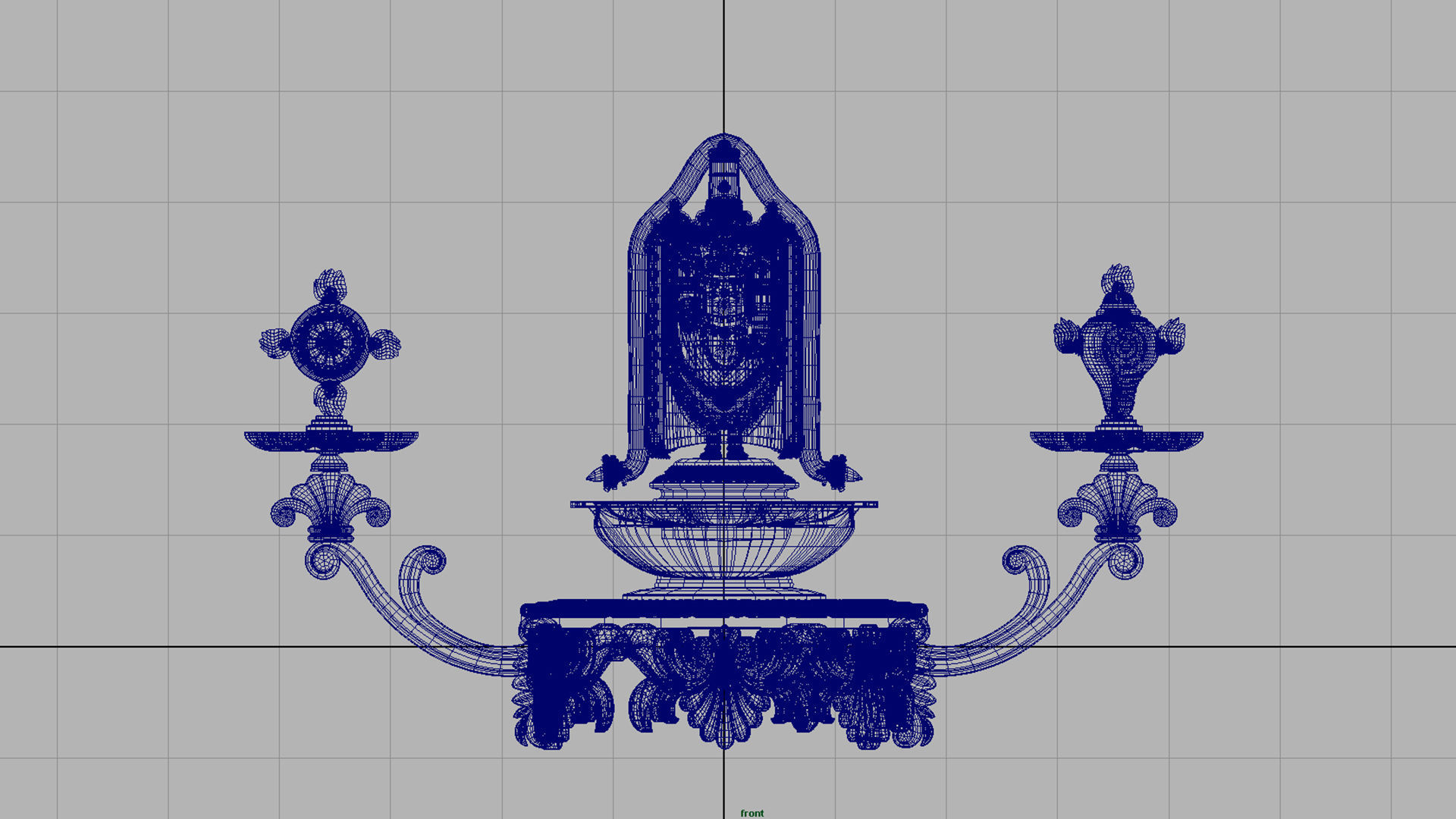 oil lamp venkateswara balaji 3D model_7