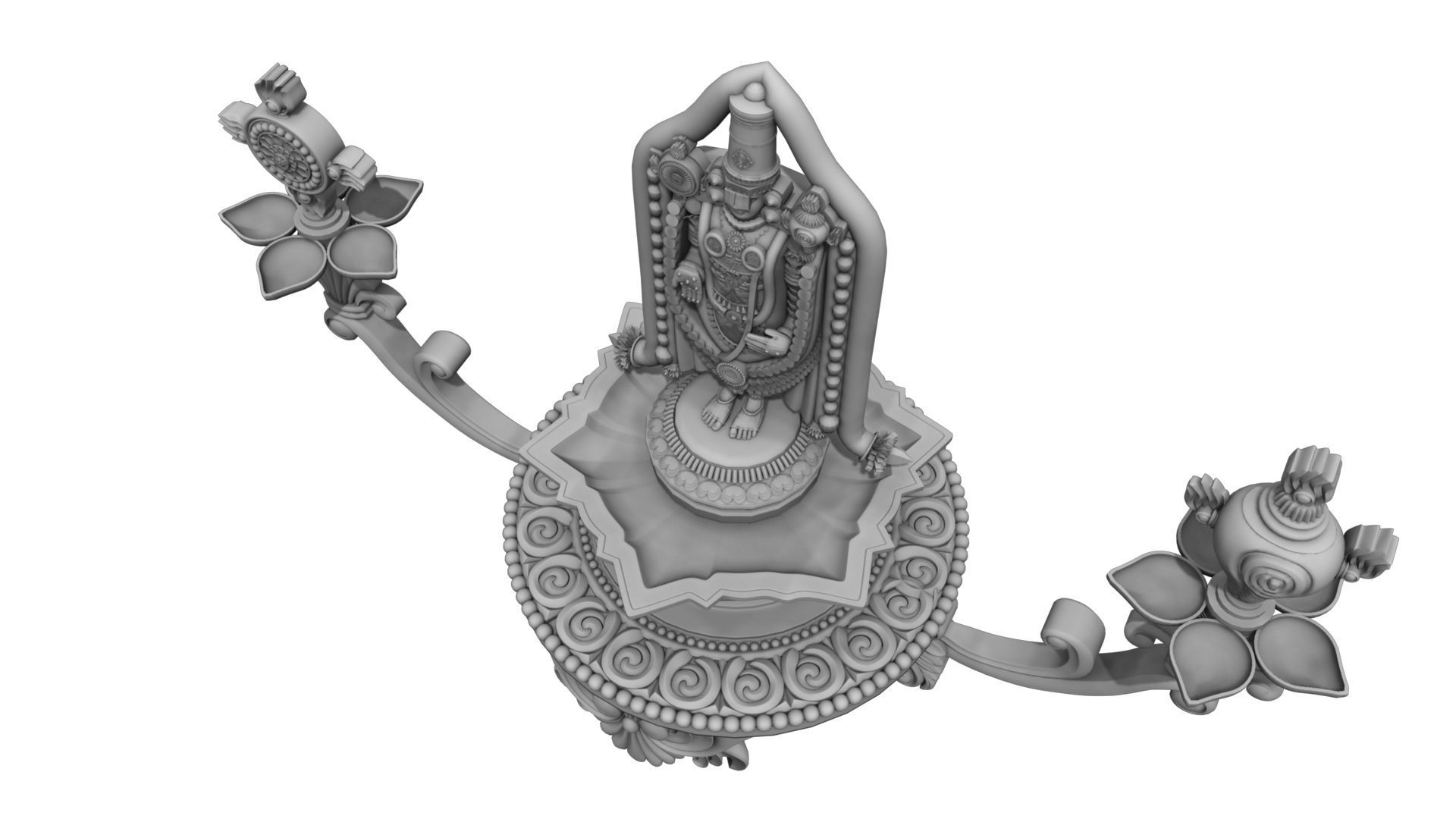 oil lamp venkateswara balaji 3D model_15