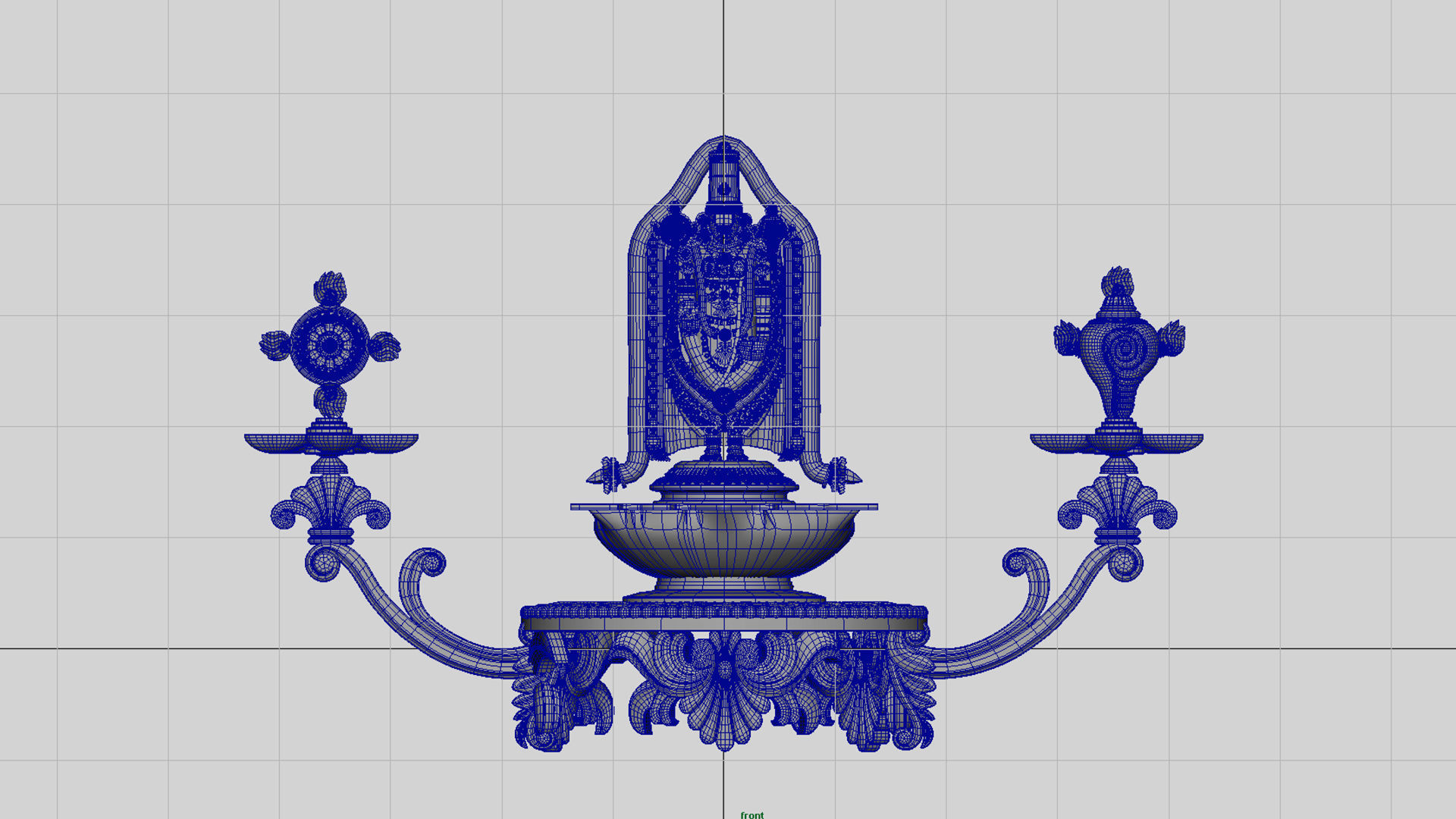 oil lamp venkateswara balaji 3D model_17