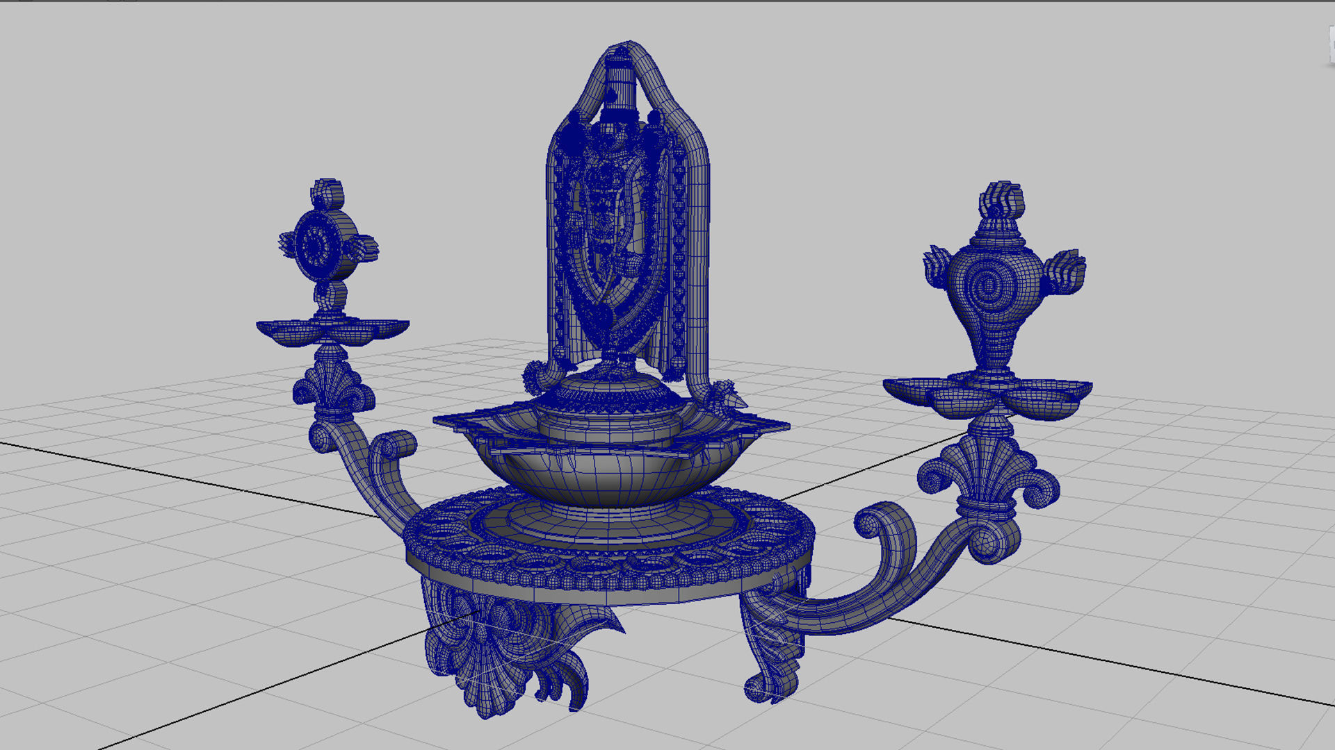 oil lamp venkateswara balaji 3D model_9