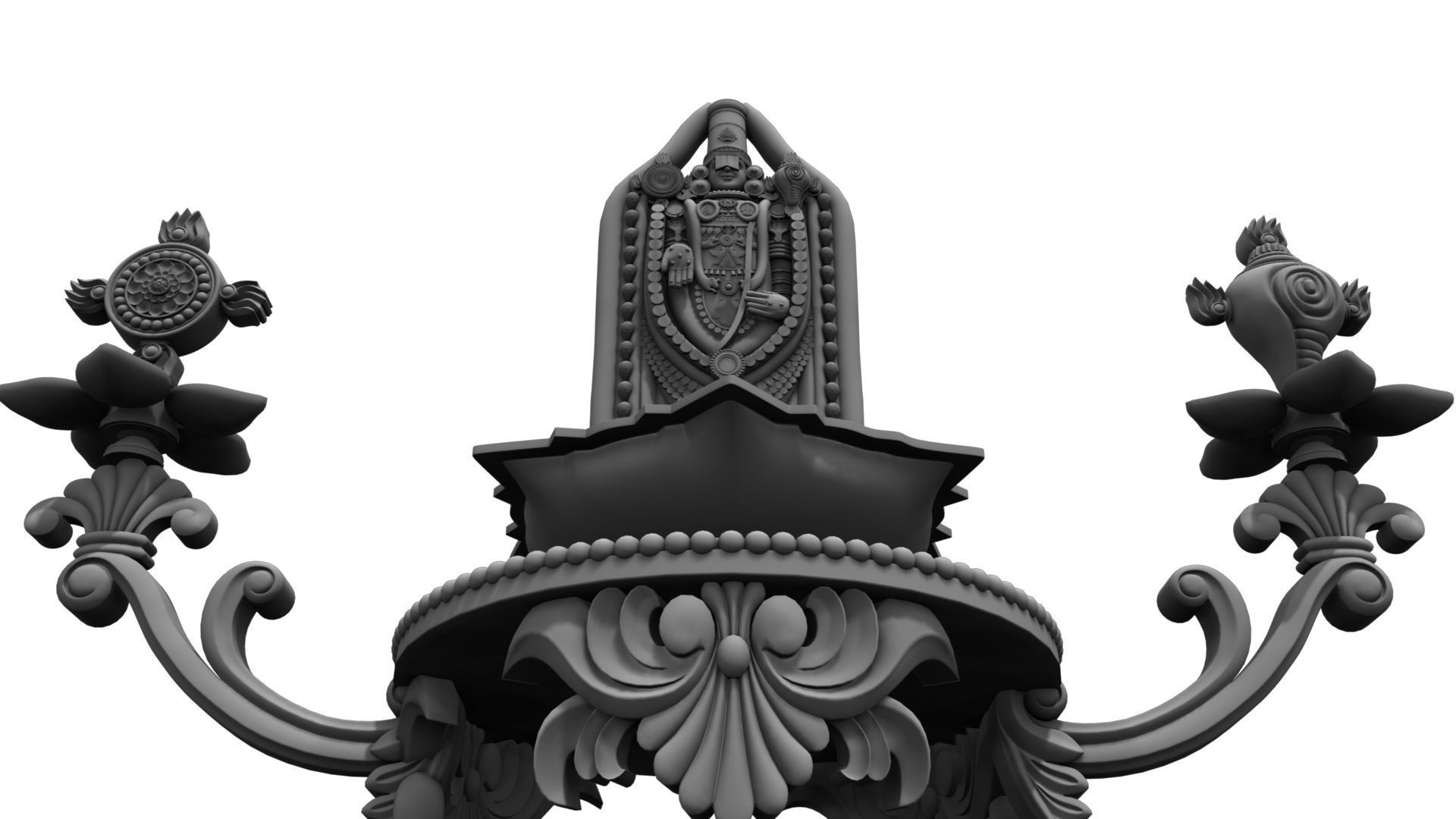 oil lamp venkateswara balaji 3D model_10