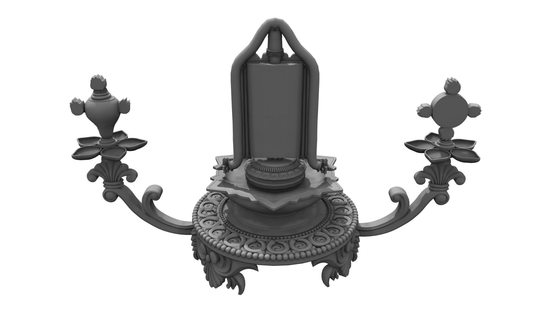 oil lamp venkateswara balaji 3D model_13