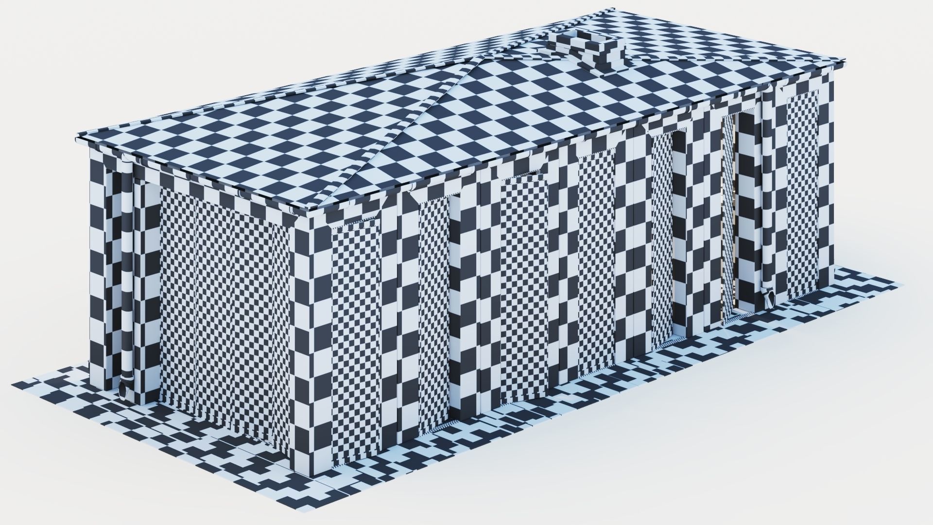 Pavilion with glass sliding partitions 3D model_57