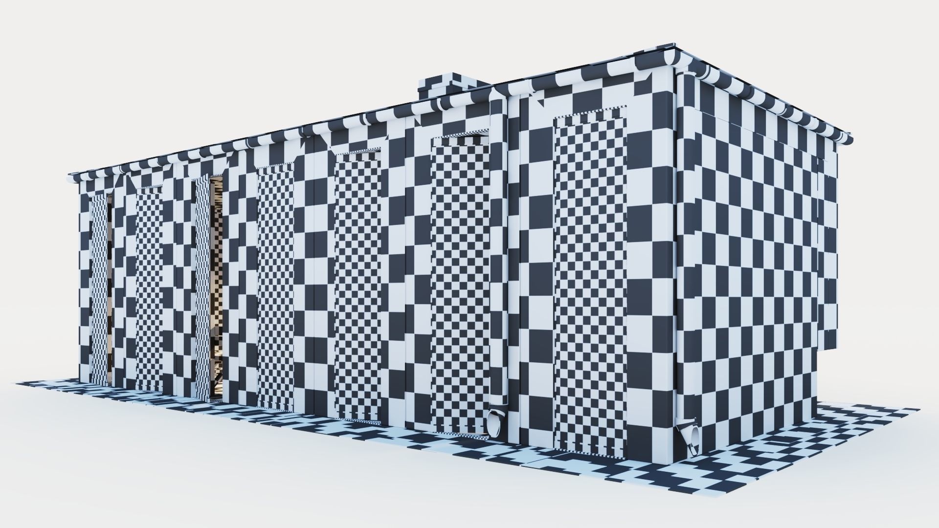 Pavilion with glass sliding partitions 3D model_52