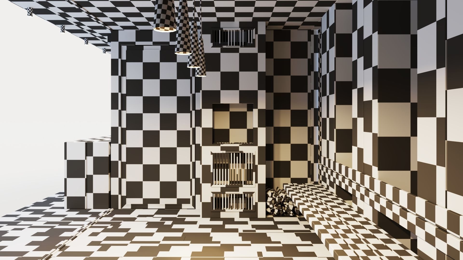 Pavilion with glass sliding partitions 3D model_62