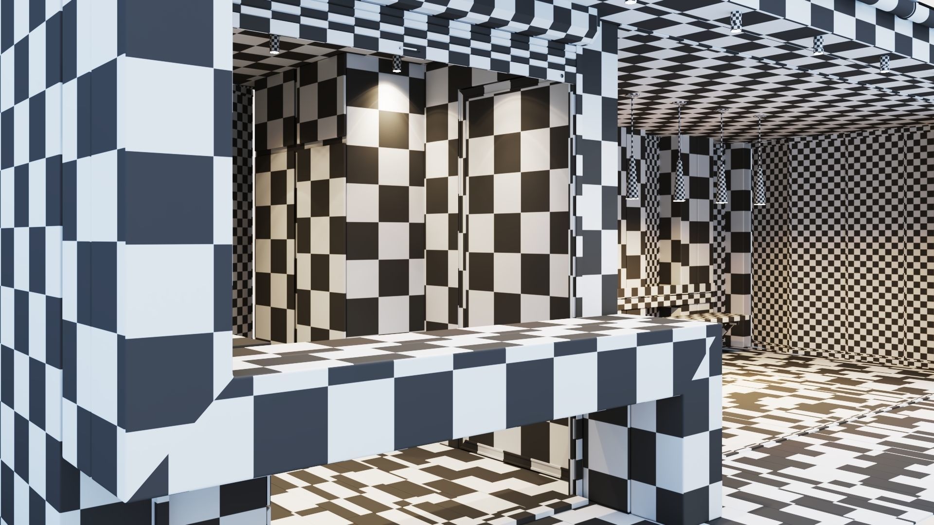 Pavilion with glass sliding partitions 3D model_64