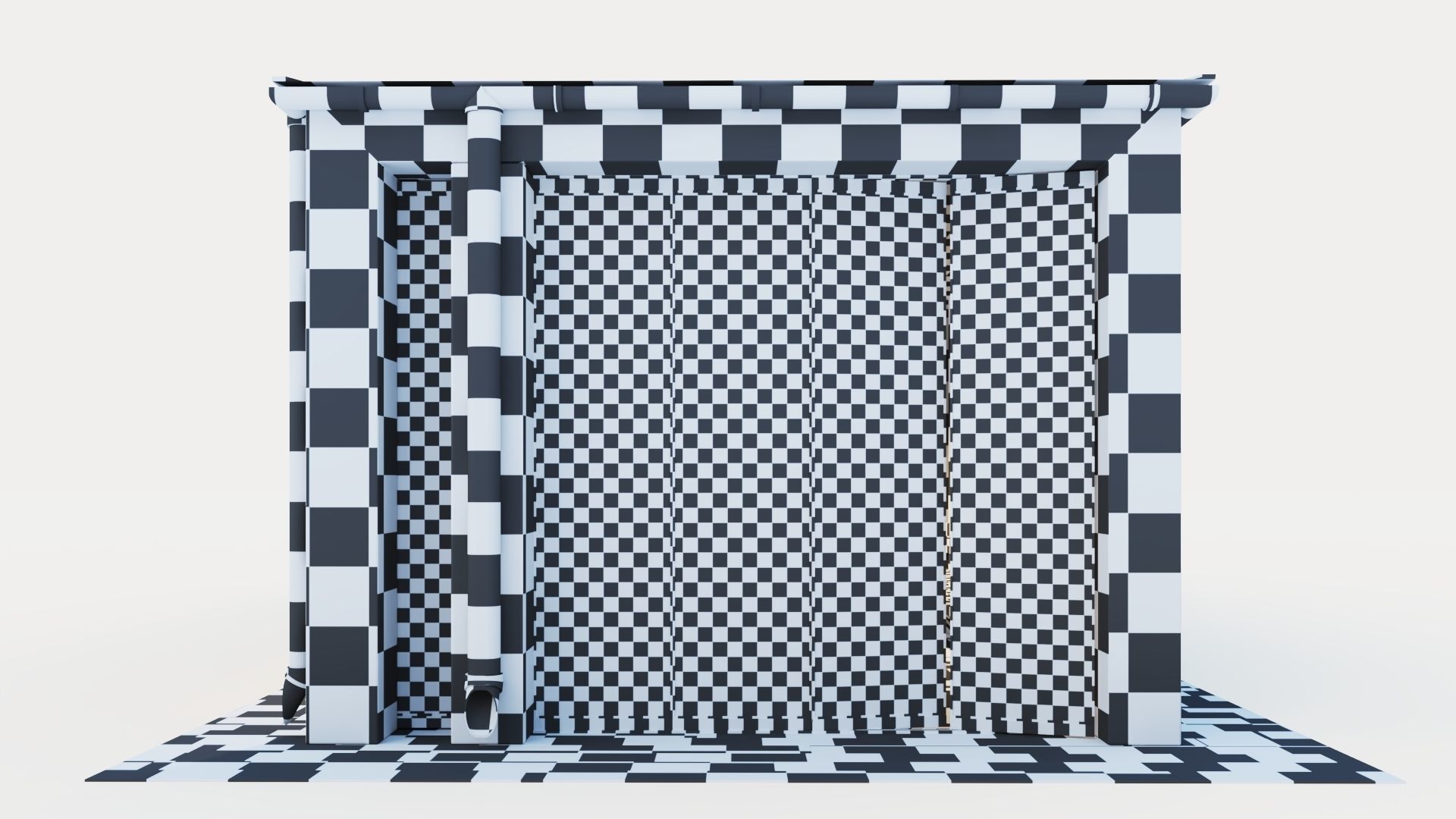 Pavilion with glass sliding partitions 3D model_49